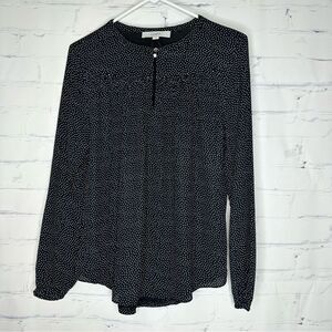 Loft small black & white polka dot top
